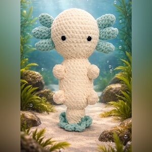Crocheted Plush Axolotl